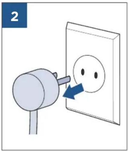 Illustration of a mechanical device emitting a wall-mounted smiley face with a blue arrow indicating direction (no text or symbols)