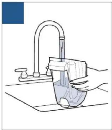 Illustration of a laboratory setup with a glass beaker and tubing, no text or symbols present