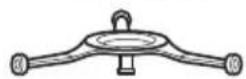 Line drawing of a circular mechanical or electrical component with a grid-like top and base, no text or symbols present.