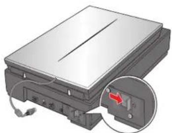 Diagram of a rectangular electronic device with a close-up view showing a switch and cable (no text or symbols present)