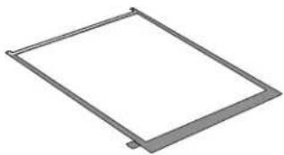 Simple 3D wireframe diagram of a square frame with no text or symbols