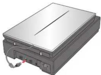 Illustration of a flat-screen electronic device with a power cord and cable (no text or symbols visible)