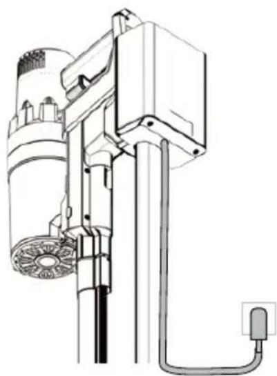 Technical line drawing of a mechanical device with no visible text or symbols