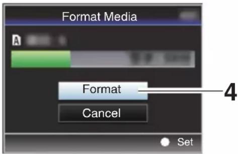Format Media Format Cancel Set