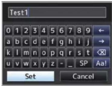 Test1 0 1 2 3 4 5 6 7 8 9 ← a b c d e f g h i j → k l m n o p q r s t u v w x y z - _ SP Aa! Set Cancel