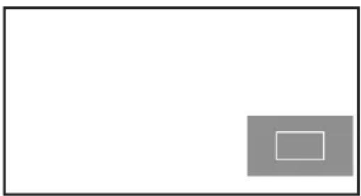 Simple geometric composition with a gray rectangle and a smaller inner rectangle on a white background (no text or symbols).