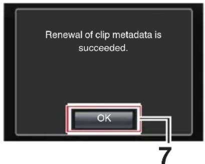 Renewal of clip metadata is succeeded. OK.