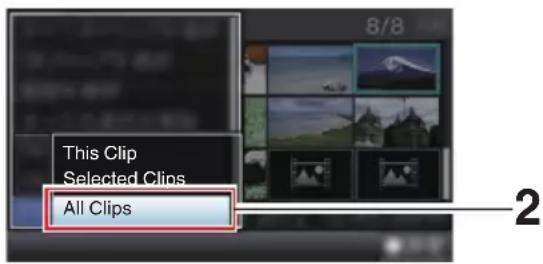 This Clip Selected Clips All Clips