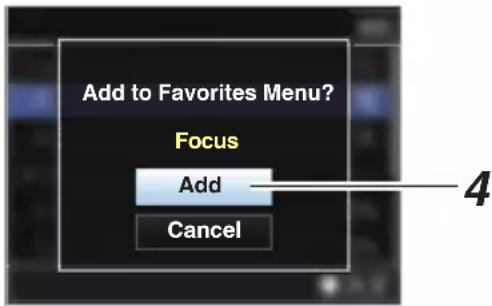 Add to Favorites Menu? Focus Add Cancel 4
