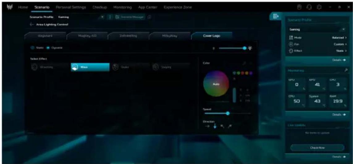 ACER Predator Helios Neo 16 - Éclairage dynamique du Logo couvercle - 1