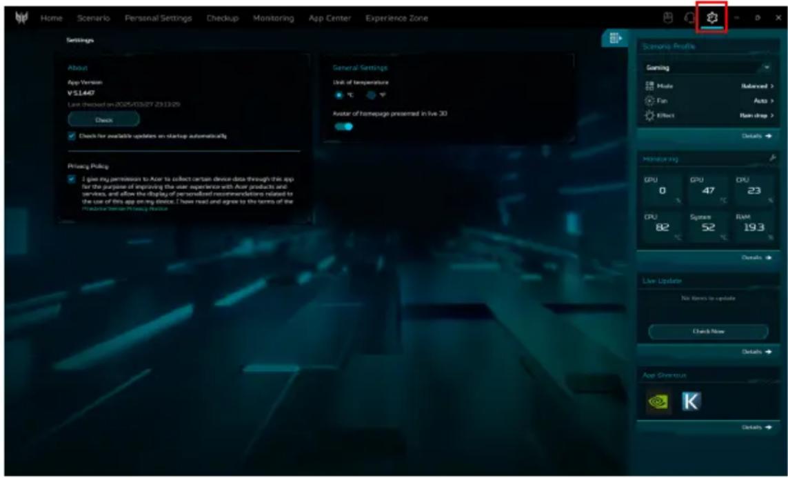 ACER Predator Helios Neo 16 - Cartes de widget - 4