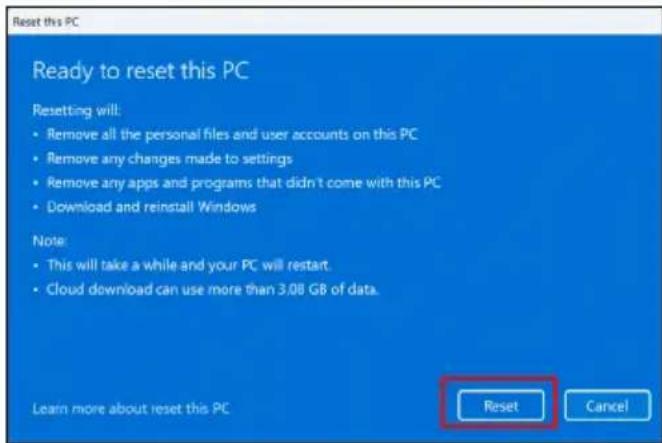 ACER Predator Helios Neo 16 - Réinitialiser ce PC et tout supprimer - 6