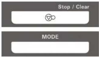 Arrêt / Effacer MODE
