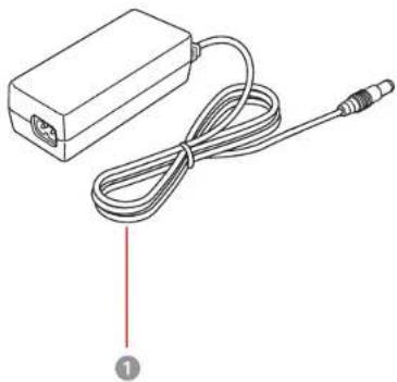 Line drawing of a cable and connector device with a labeled connection point (no text or symbols on the diagram itself).