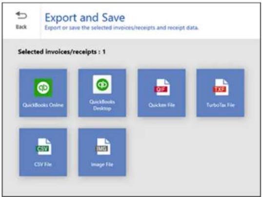 Export and Save Export or save the selected invoices/receipts and receipt data. Selected invoices/receipts: 1 Back QuickBooks Online QuickBooks Desktop Quicken File TurboTax File CSV File Image File