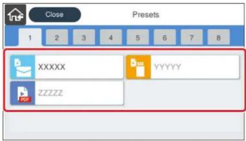 Close Presets 1 2 3 4 5 6 7 8 XXXXX YYYY ZZZZZ