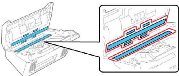 Diagram showing a vehicle interior with blue and red structural elements, no text or symbols present.