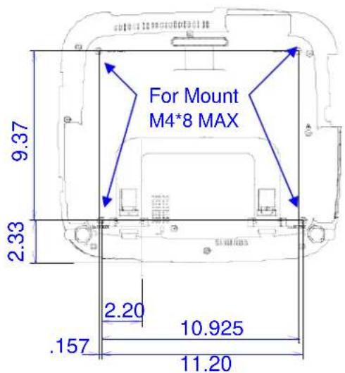 For Mount M4*8 MAX 9.37 2.33 2.20 10.925 .157 11.20