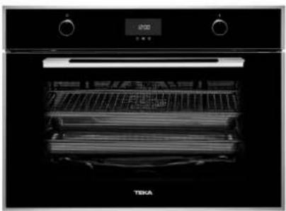 Exterior view of a modern kitchen oven with visible grilles and control knobs (no text or symbols)