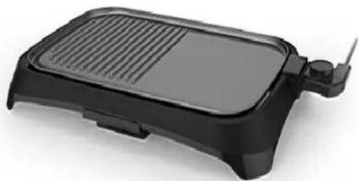 Black rectangular kitchen grater with heat sink and side panel (no text or symbols visible)