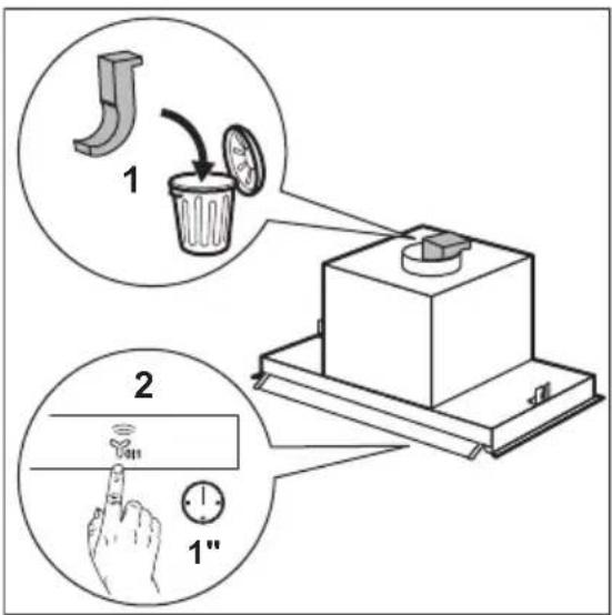 Diagram illustrating mechanical assembly steps with labeled components and directional indicators.