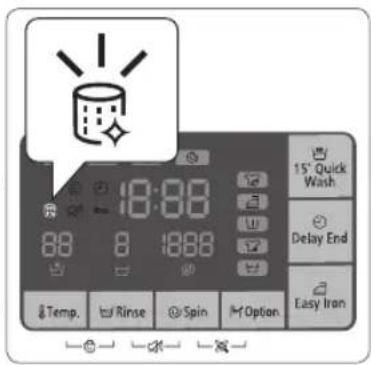 15" Quick Wash Delay End Easy Iron Temp. Rinse Spin Option