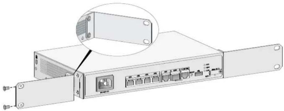 Diagram of a network switch device showing internal ports and an external panel, with no visible text or symbols.