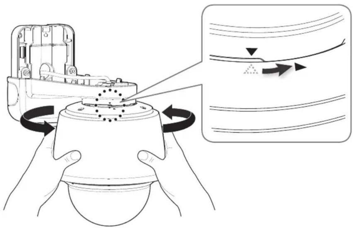Diagram illustrating the process of cleaning a mechanical component with directional arrows and a magnified view of the component's motion.