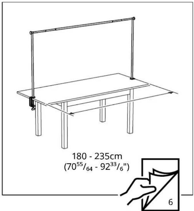 180 - 235 cm (70^55/64 - 92^33/6") 6