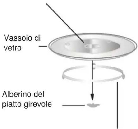 Vassoio di vetro Alberino del piatto girevole