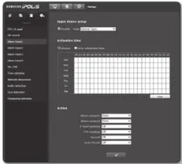SIMATIC iPOLiS Settings Input device setup Useable Type Normal Input Activation time Access: Only subordinated time 00:11:00 01:04:05 06:08:09 10:12:13 15:18:19 24:27:28 30:33:34 Gain Loss Gain Gain Loss Gain Gain Active Windows output: Status Windows output: Status F- port setting: 00 FTP configura…