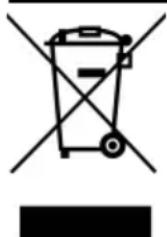 Symbol of a trash bin with crossed lines indicating no waste or restriction, and a solid black rectangle below (no text or labels).