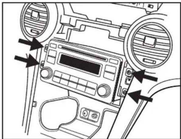 Interior view of a car dashboard with air vent and control panel (no text or symbols visible)