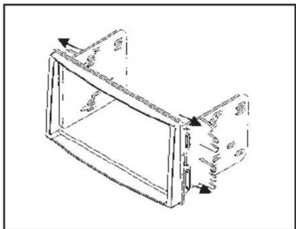 Technical line drawing of a rectangular device with internal components and directional arrows indicating movement (no text or symbols)