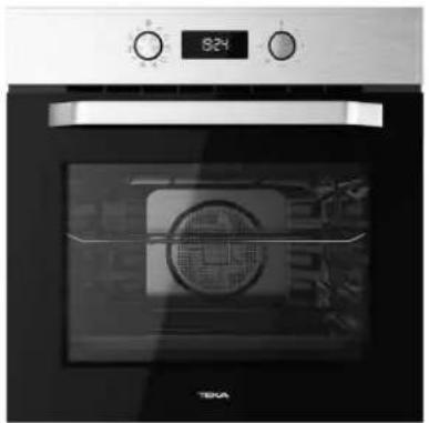 Exterior view of a modern kitchen oven with digital display and control buttons (no visible text or symbols)