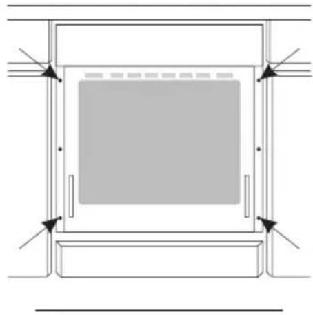 Pure technical diagram of a rectangular frame with internal components and directional arrows, no text or symbols present.