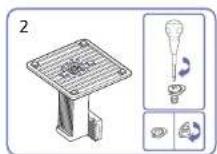 SAMSUNG S27D302GAU - Fixation du socle - 3