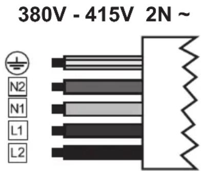 380V - 415V 2N ~ N2 N1 L1 L2