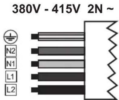 380V - 415V 2N ~ N2 N1 L1 L2