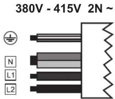 380V - 415V 2N ~ N L1 L2