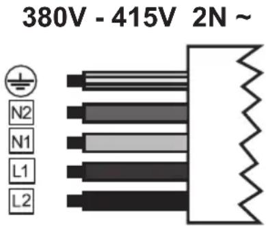 380V - 415V 2N ~, N2, N1, L1, L2