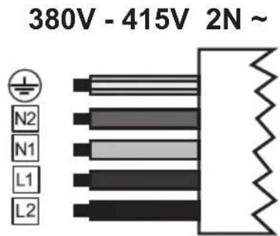 380V - 415V 2N ~ N2 N1 L1 L2