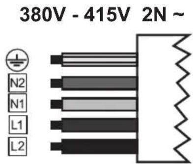380V - 415V 2N ~ N2 N1 L1 L2