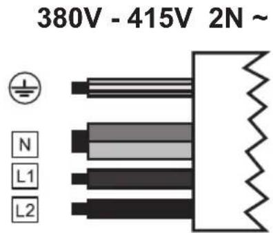 380V - 415V 2N ~ N L1 L2
