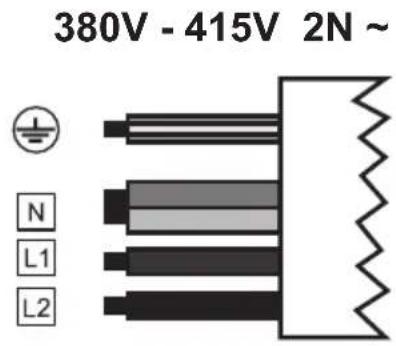 380V - 415V 2N ~ N L1 L2