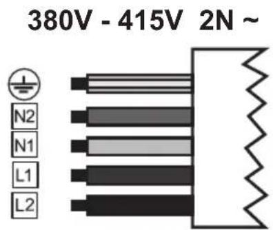 380V - 415V 2N ~ N2 N1 L1 L2
