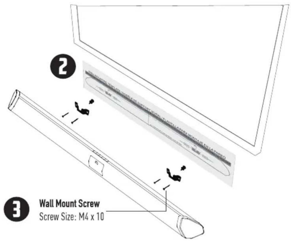 Wall Mount Screw Screw Size: M4 x 10