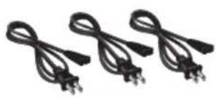 Three black cables with terminal leads, no visible text or symbols