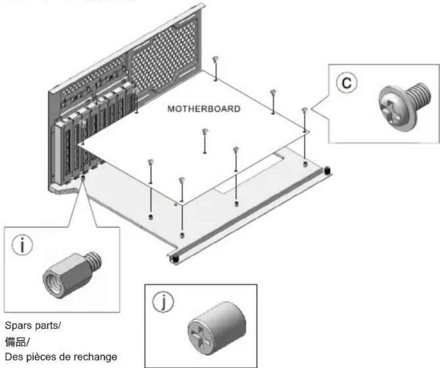 MOTHERBOARD Spars parts/ 備品/ Des pièces de rechange i j C