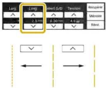 Long Select G/D Tension Récupérer Mémoire 2,5 mm 0,00 mm 4,6 mm Résult.